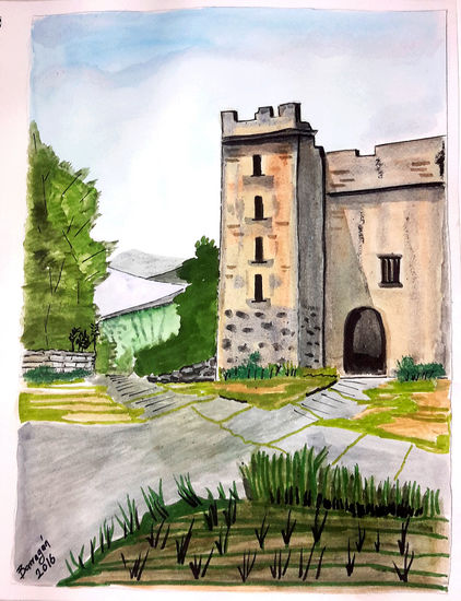 castillo ingles Watercolour Paper Landscaping