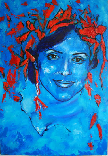 El Azul Óleo Lienzo Retrato