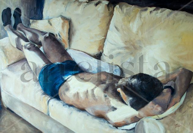 La siesta Óleo Lienzo Retrato