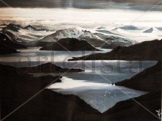 Alaska Oil Paper Marine Painting