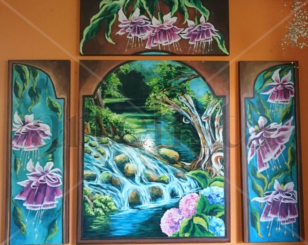PENDIENTES DE LA REINA Y AGUA