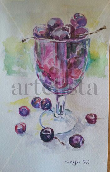 CEREZAS Watercolour Paper Still Life Paintings