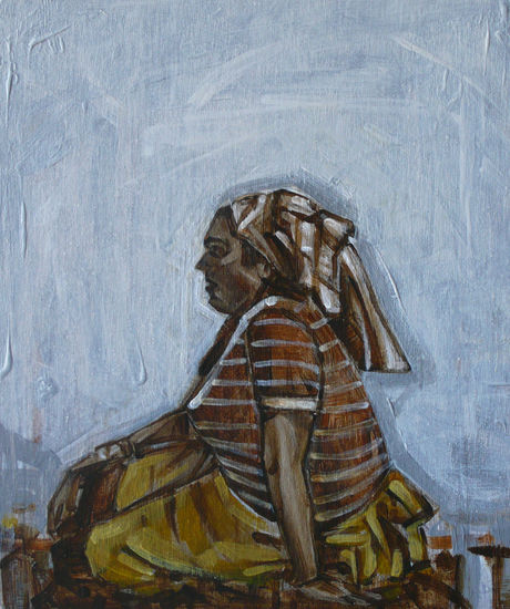 Gitana sentada Acrylic Panel Portrait