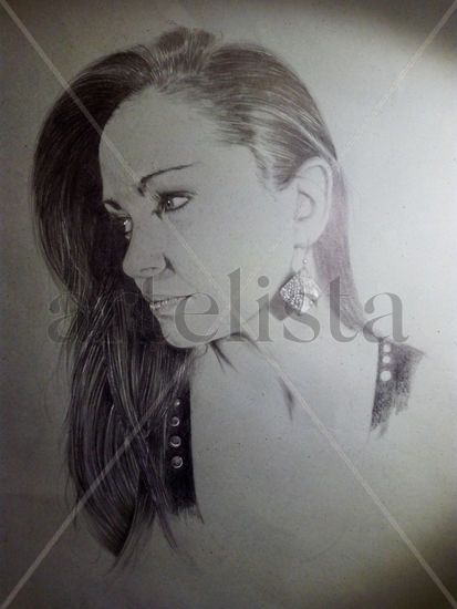 La Musa del Artista Graphite Paper Portrait