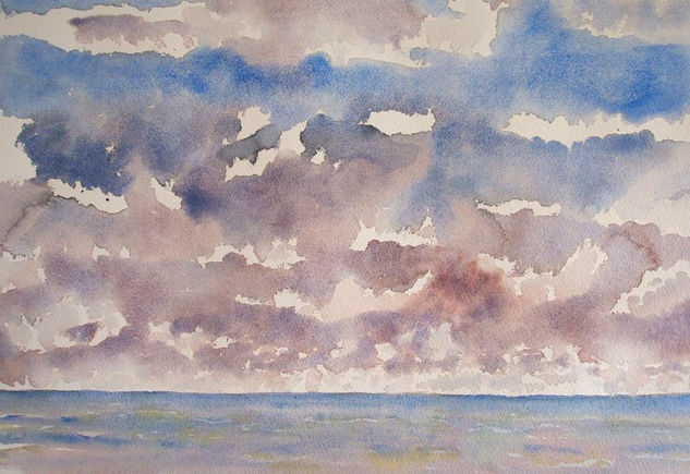 Cielos. Watercolour Paper Marine Painting