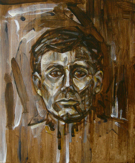 Gregorio "el serio" Acrylic Panel Portrait