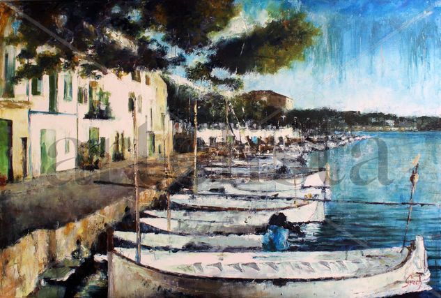 Porto Colom 1 Oil Canvas Marine Painting