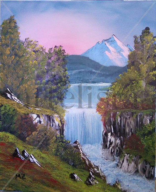 Cascada en la tarde