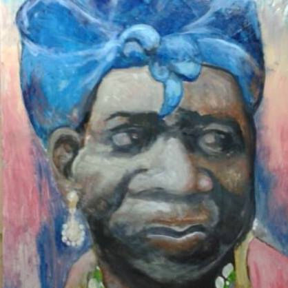 belleza afroamericana Acrylic Canvas Portrait