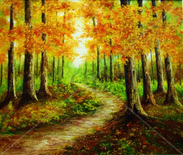 Otoño Oil Canvas Landscaping