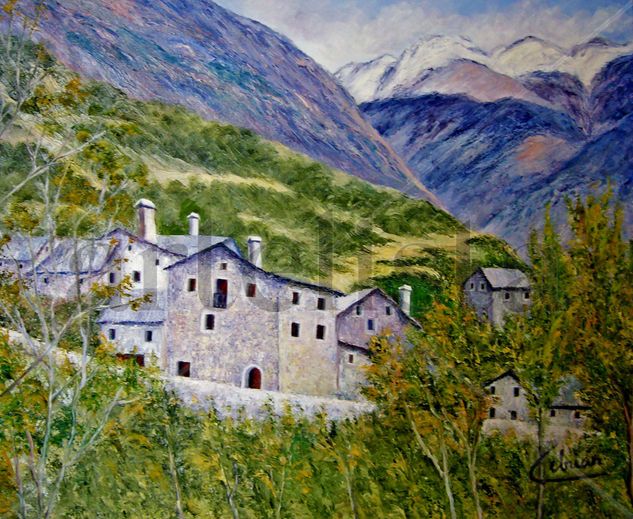 La Vall Fosca (Lleida) Oil Canvas Landscaping