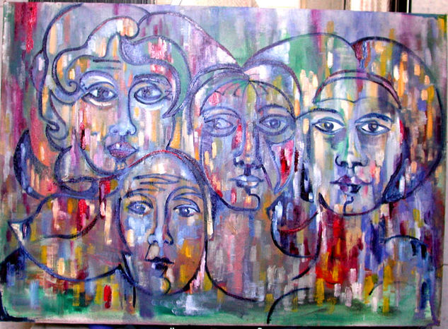 las hermanas Oil Canvas Portrait