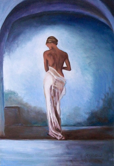 Mujer a contraluz Oil Canvas Nude Paintings