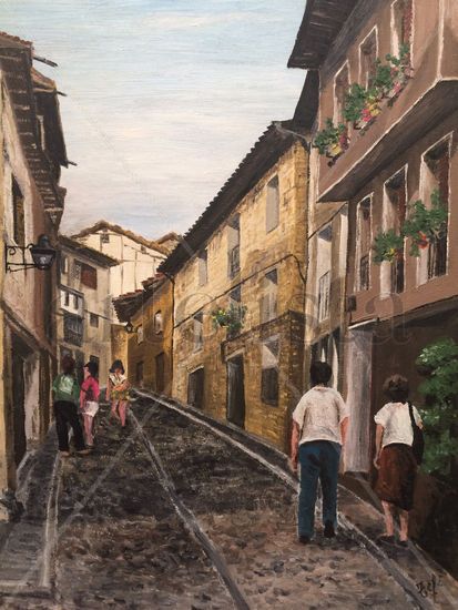 pueblo de Frias (Burgos) Oil Canvas Landscaping