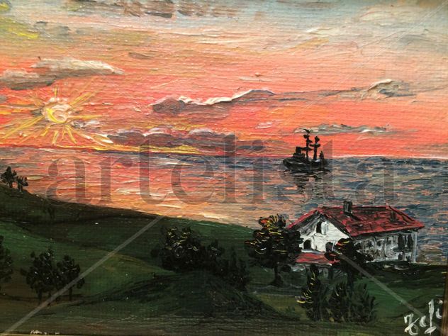 puesta de sol en el mar