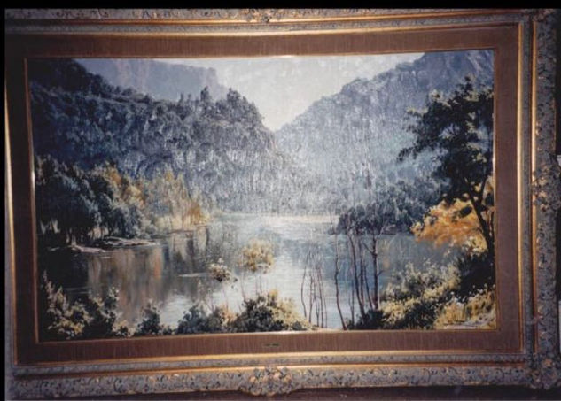 Paisaje Fluvial (Alfonso Parras Vílchez) Oil Canvas Landscaping