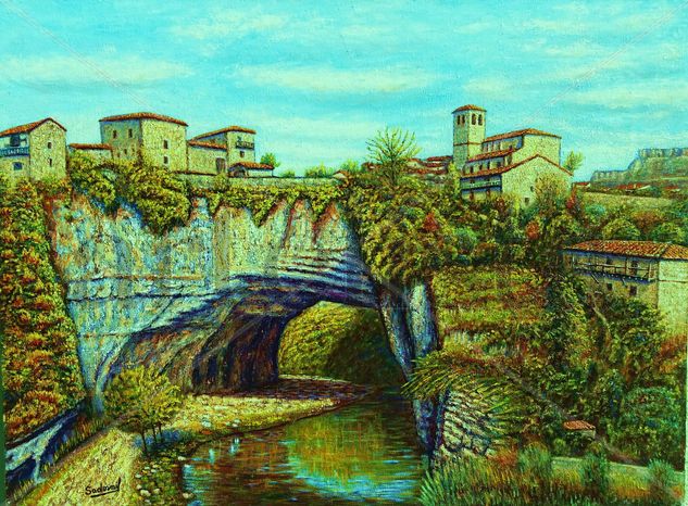 Puente de Dios Oil Canvas Landscaping