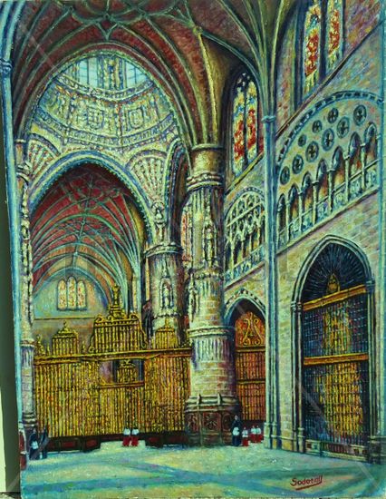 Interior Catedral de Burgos Oil Textile Others