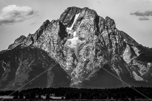 Grand Teton. Nature Black and White (Digital)