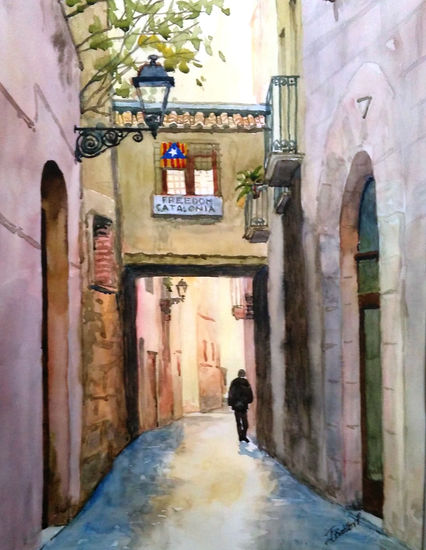 CALLE DE TARRAGONA Watercolour Paper Landscaping