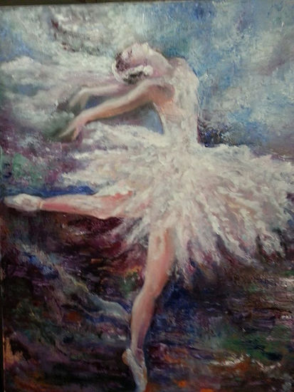 Soñando con Francisca bailando Oil Canvas Figure Painting