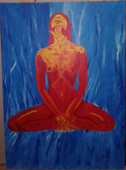 Buscando la luz Acrylic Canvas Figure Painting