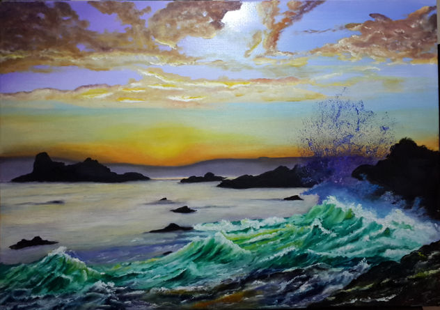 Atardecer en el mar