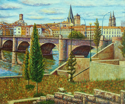 Puente de piedra de...