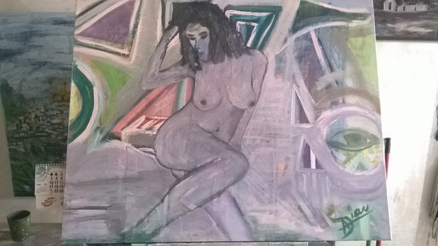 mujer desnuda Acrylic Canvas Nude Paintings