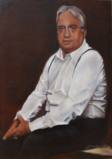 Carlos Navarro Blanco Retrato 2015 Oil Canvas Portrait