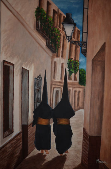 Nazarenos de Sevilla Oil Canvas Others