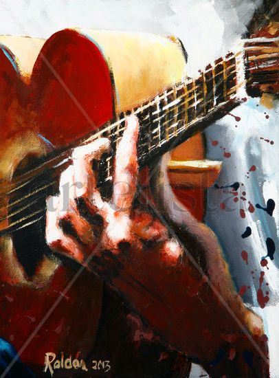 GUITARRISTA Acrylic Canvas Figure Painting