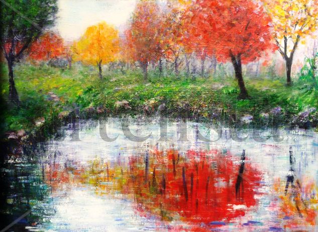 imagiando el otoño  III Acrylic Panel Landscaping