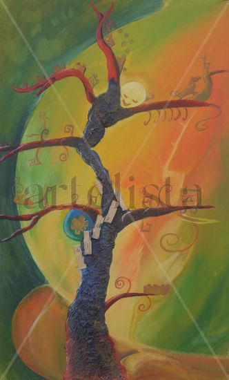 Niño arbol Acrylic Canvas Others