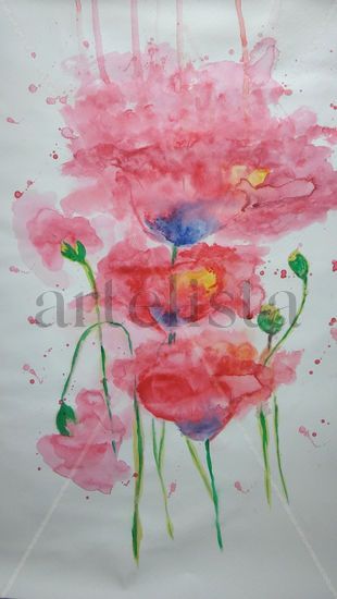 mis flores Watercolour Paper Floral Painting