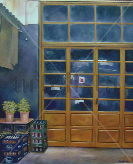 LA BODEGA DE MI BARRIO / LA BODEGA DE SERAPIO   (Enmarcada) Oil Canvas Landscaping