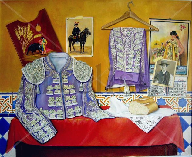 PAN Y TOROS   (Enmarcada) Oil Canvas Still Life Paintings