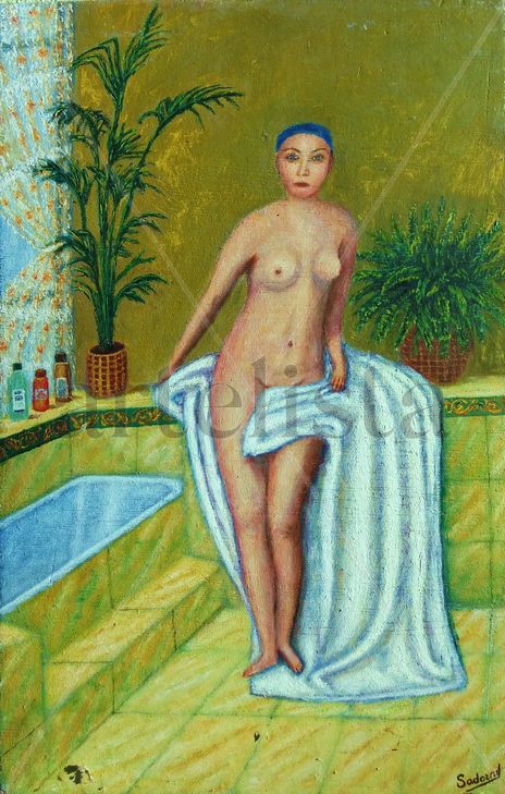 Dama en el baño