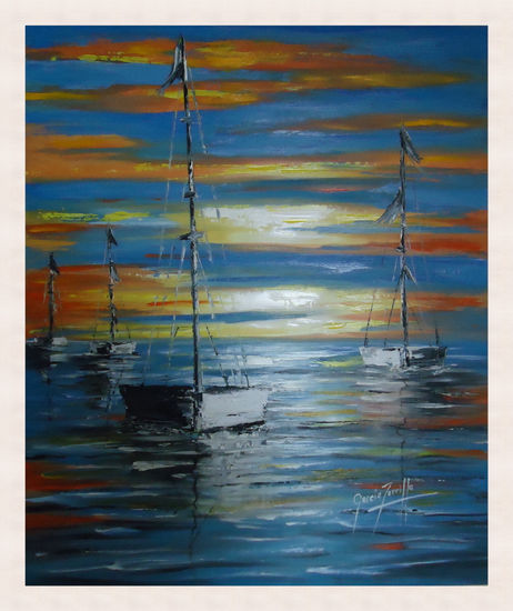 Marina 5 Oil Panel Marine Painting