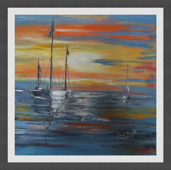 Marina 2 Oil Canvas Marine Painting