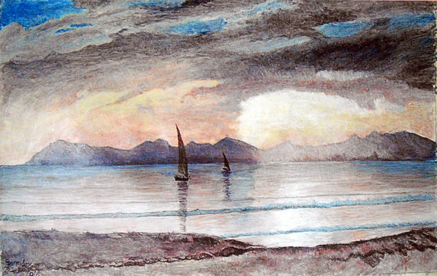 marina atardecer Oil Canvas Marine Painting