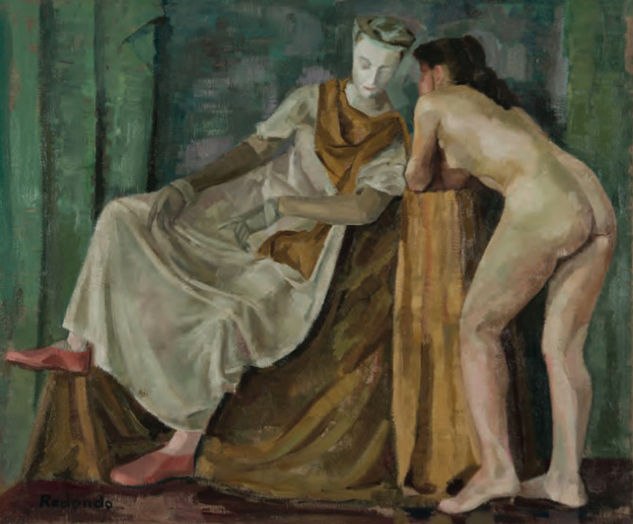 Desnudo de espalda con maniquí I Oil Canvas Nude Paintings