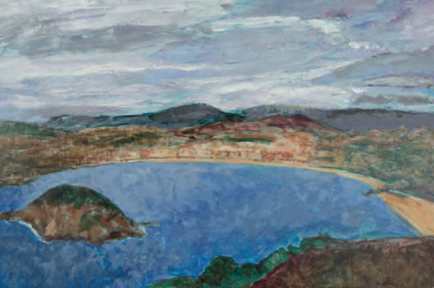 Bahía de San Sebastián desde Igueldo Acrylic Panel Marine Painting