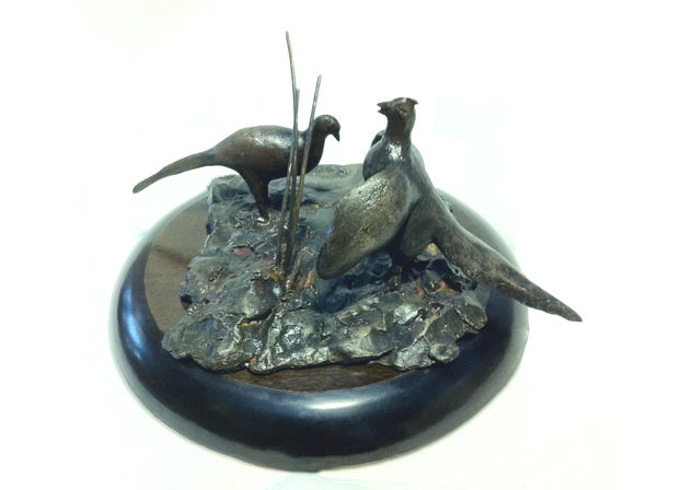 Pareja de Faisanes Bronze Figurative