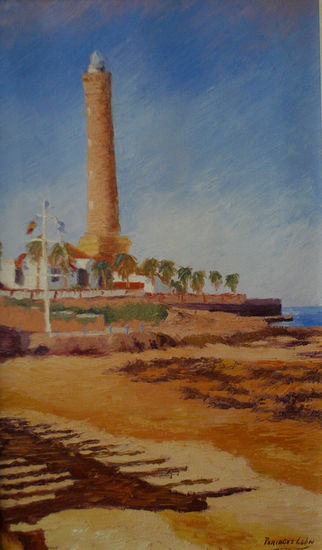 faro de chipiona Oil Canvas Marine Painting