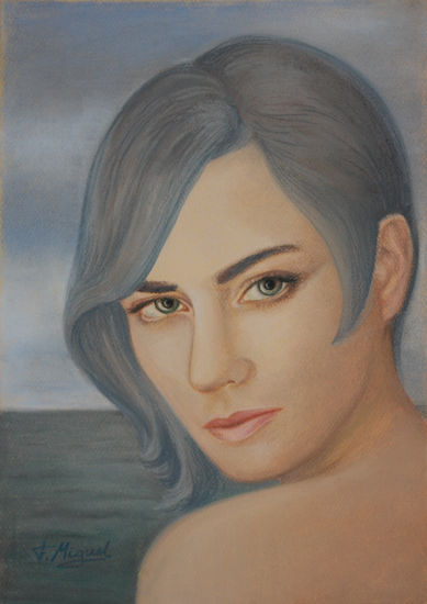 Sirena Pastel Paper Portrait