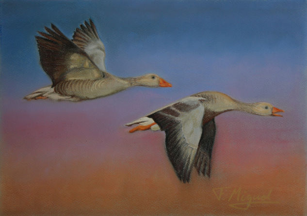 Volando alto Pastel Paper Animals