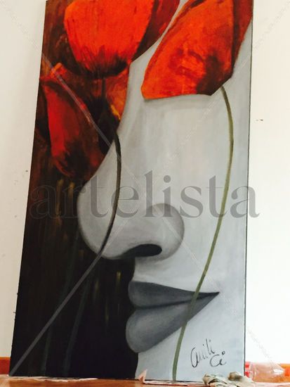 amapolas Oil Canvas Portrait