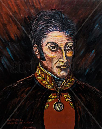 SIMON BOLIVAR Acrylic Canvas Portrait