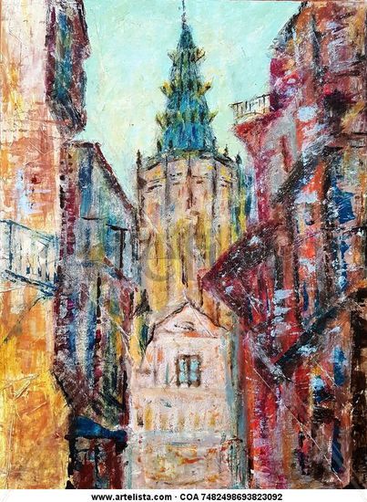 Escenas de Toledo II Acrylic Card Landscaping